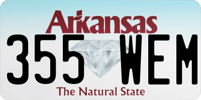 AR license plate 355WEM