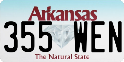 AR license plate 355WEN