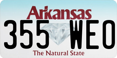 AR license plate 355WEO