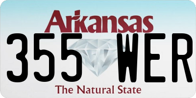 AR license plate 355WER