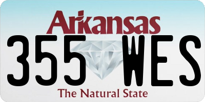AR license plate 355WES