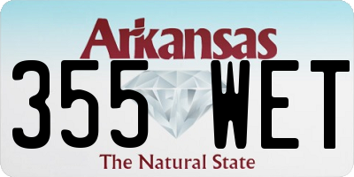 AR license plate 355WET