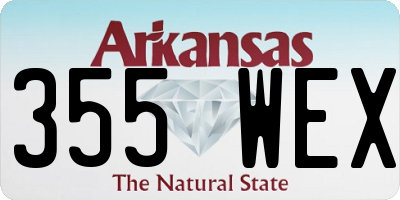 AR license plate 355WEX