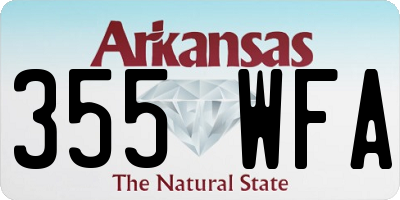 AR license plate 355WFA