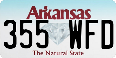 AR license plate 355WFD