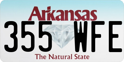 AR license plate 355WFE