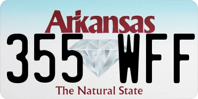 AR license plate 355WFF