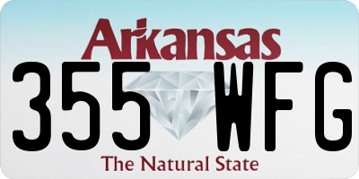 AR license plate 355WFG