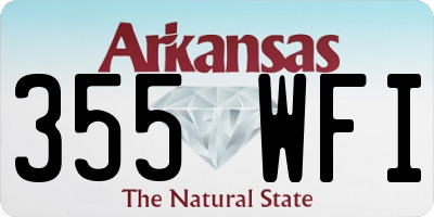 AR license plate 355WFI