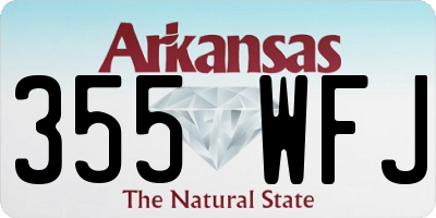 AR license plate 355WFJ