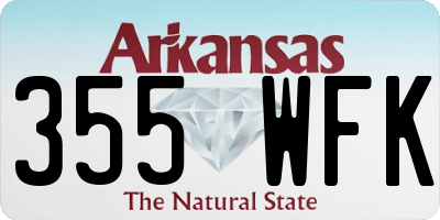 AR license plate 355WFK