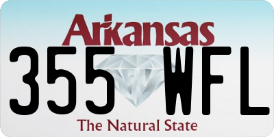 AR license plate 355WFL