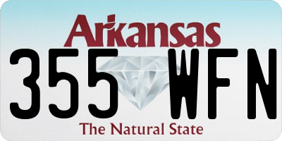 AR license plate 355WFN