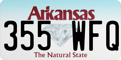 AR license plate 355WFQ