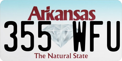 AR license plate 355WFU