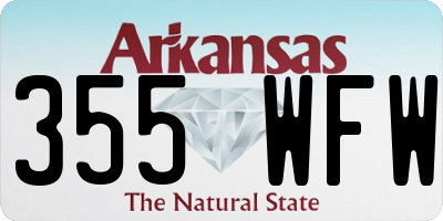 AR license plate 355WFW