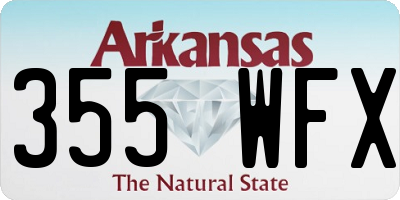 AR license plate 355WFX