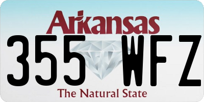 AR license plate 355WFZ