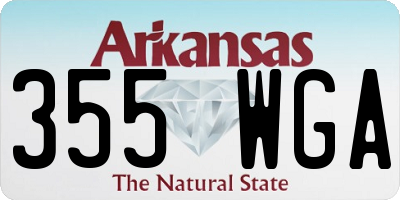 AR license plate 355WGA