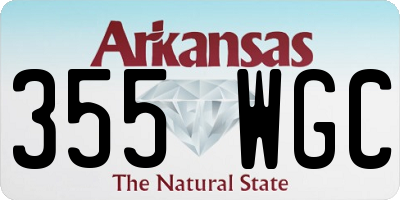 AR license plate 355WGC