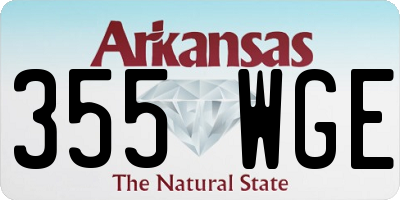 AR license plate 355WGE