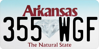 AR license plate 355WGF