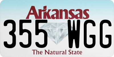 AR license plate 355WGG