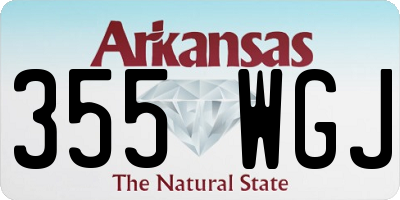 AR license plate 355WGJ