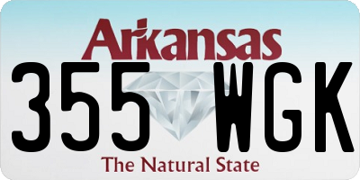 AR license plate 355WGK