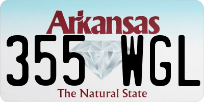 AR license plate 355WGL