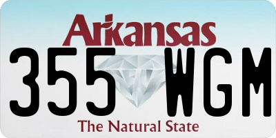 AR license plate 355WGM