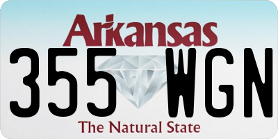 AR license plate 355WGN