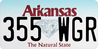 AR license plate 355WGR