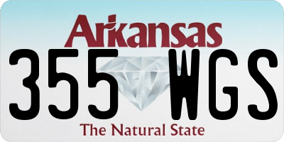 AR license plate 355WGS