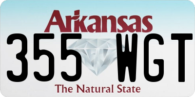 AR license plate 355WGT