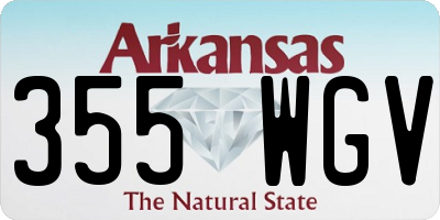 AR license plate 355WGV