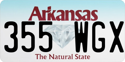 AR license plate 355WGX