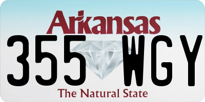 AR license plate 355WGY