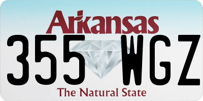 AR license plate 355WGZ