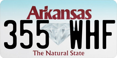 AR license plate 355WHF