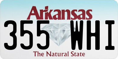 AR license plate 355WHI
