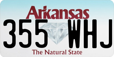 AR license plate 355WHJ