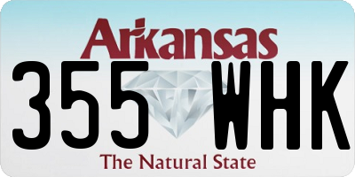 AR license plate 355WHK