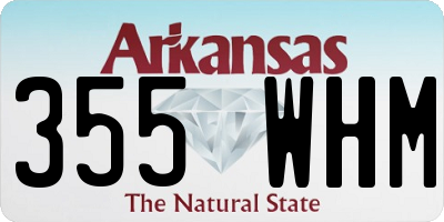 AR license plate 355WHM