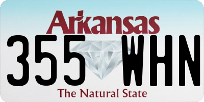 AR license plate 355WHN