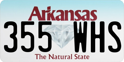 AR license plate 355WHS