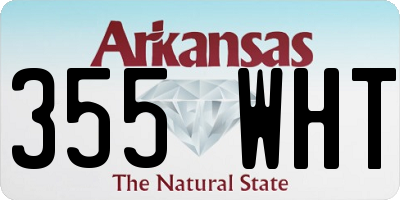 AR license plate 355WHT