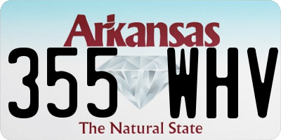 AR license plate 355WHV