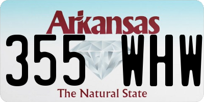 AR license plate 355WHW