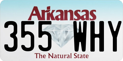 AR license plate 355WHY